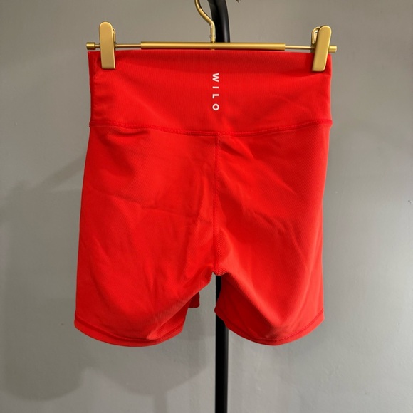 Wilo The Label Pants - WILO Women's High-Rise Red Bike Shorts